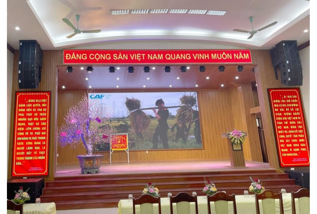 AV Việt Nam Lắp đặt bộ âm thanh CAF cho Hội trường Công An Huyện Cẩm Giàng, Hải Dương
