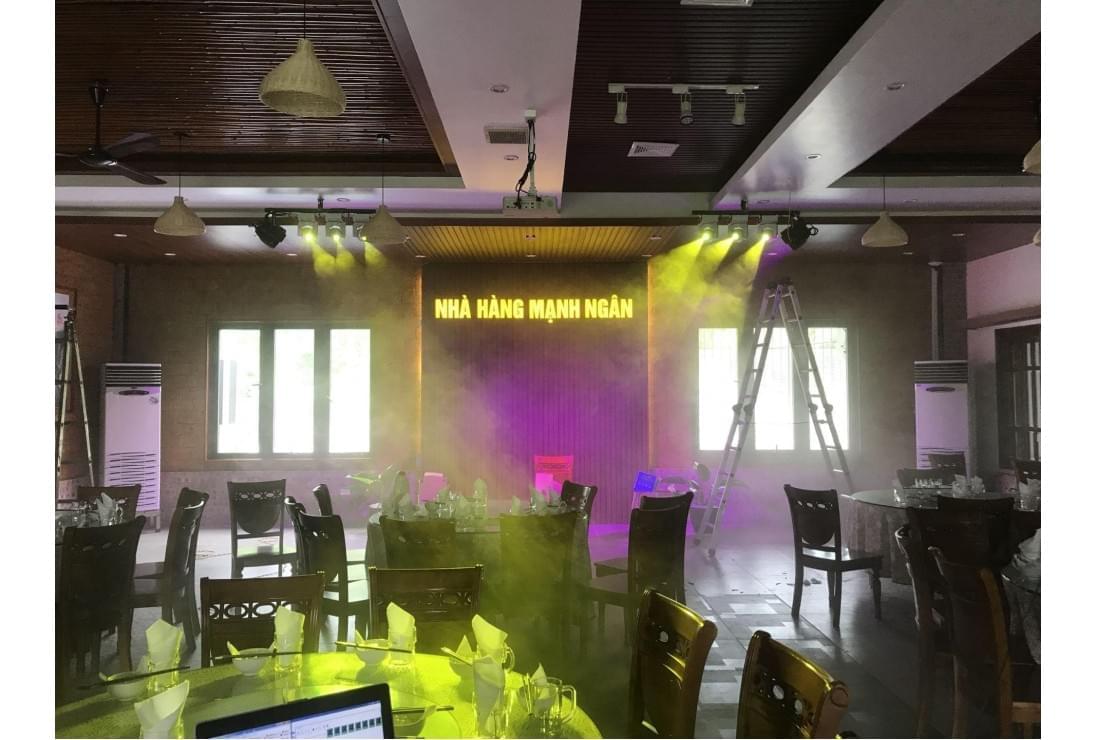Bàn giao hệ thống ánh sáng AVLighting cho nhà hàng MẠNH QUÂN - HÒA BÌNH