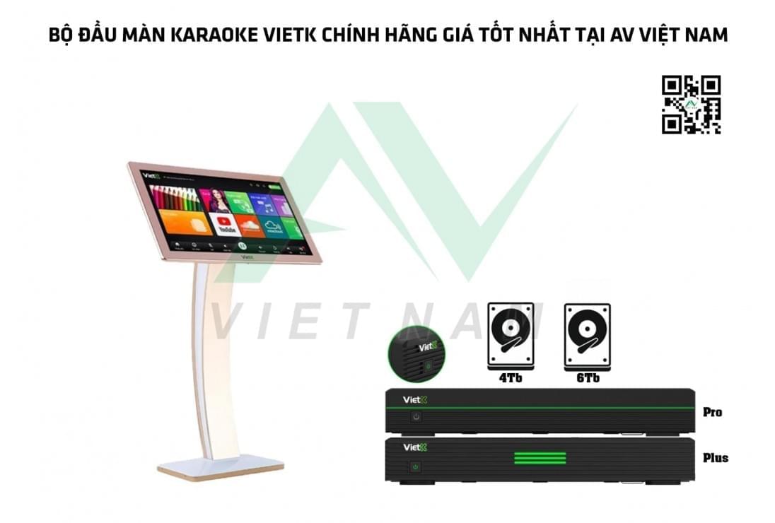Đầu VietK Pro Plus 4K 4Tb/6Tb đầu karaoke chuyên nghiệp cao cấp chính hãng tại AV Việt Nam